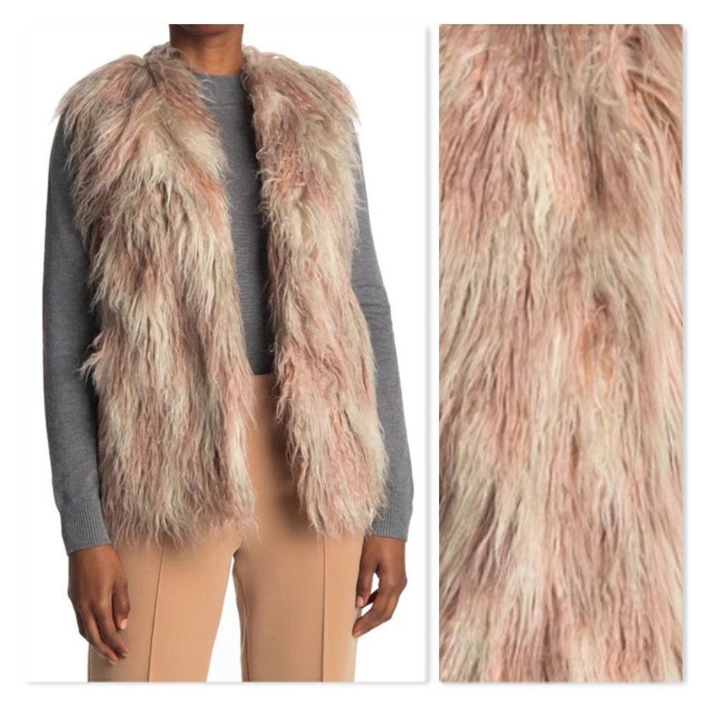 NEW! AS by DF Elisabetta Shag Faux Fur Vest size Medium